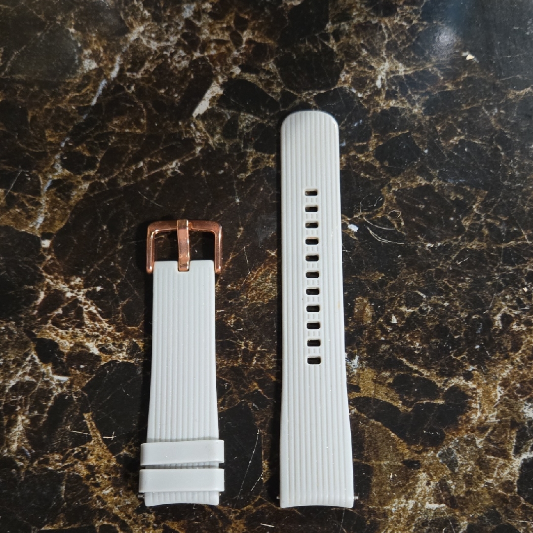 White Watch Strap With Rose Gold Buckle